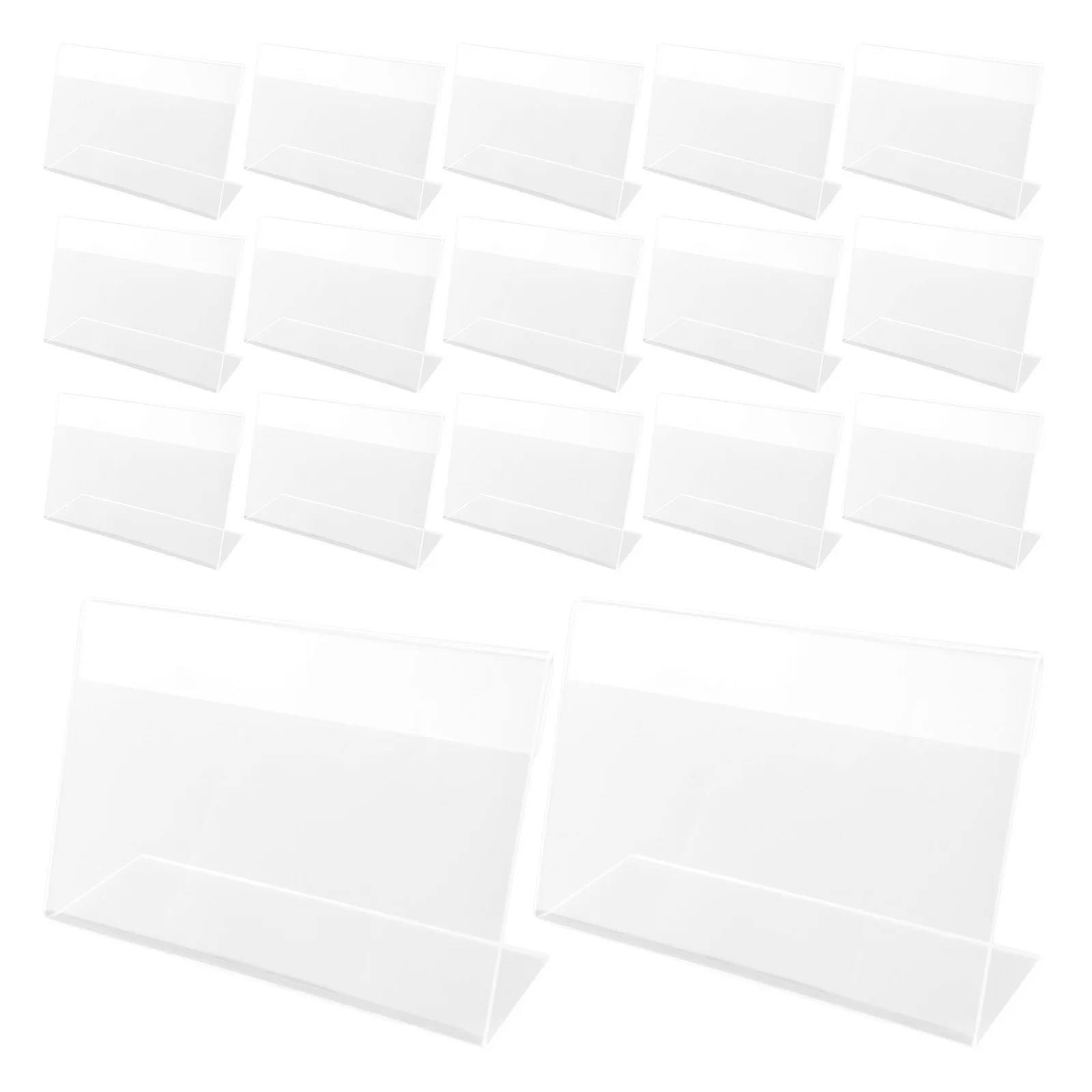 

30Pcs Clear Acrylic Price Tag Holders 6x4cm Plastic Label Organizers for Supermarket Retail Pricing Display