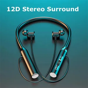 Wireless Bluetooth Earphones Neckband Headphones Gaming Stereo Sports 