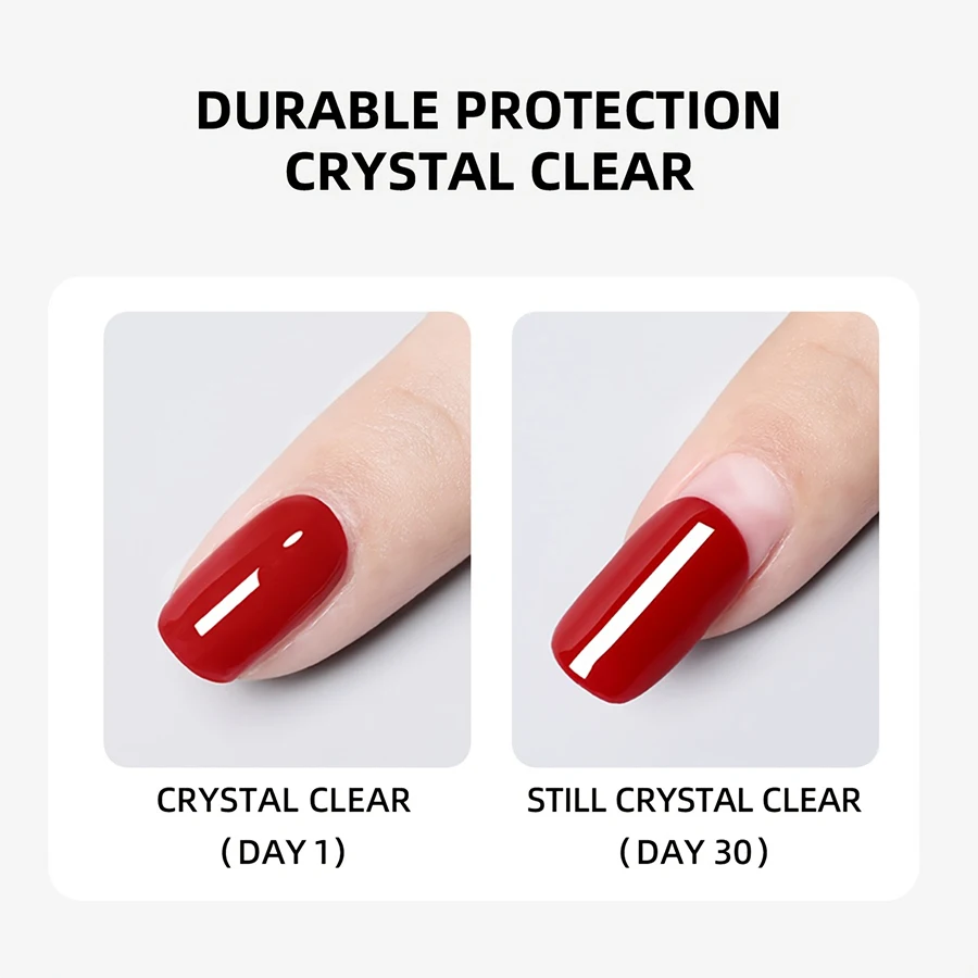 طلاء أظافر جل معطف علوي |   لمسة نهائية لامعة، تدوم طويلاً، متوافقة مع مصباح أظافر LED، تصميم، هدية مثالية للنساء