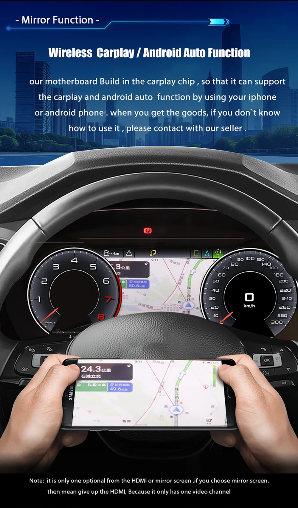 10.25'' Prelingcar Digital Dashboard For Audi A3 8P A3 8V2008-2019 Years Car Lcd Panel Speedometer Virtual Cockpit