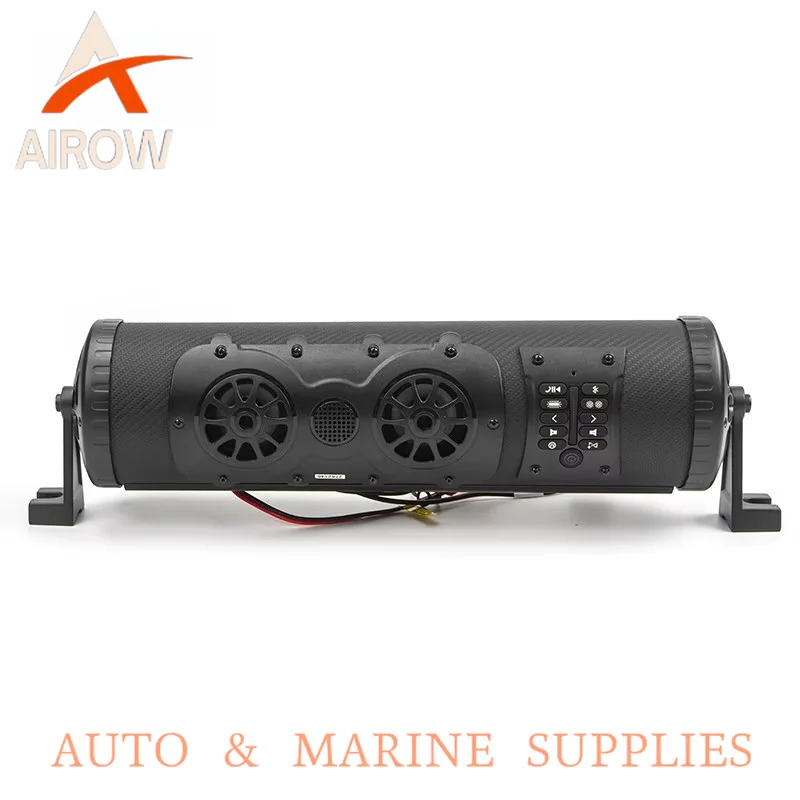 Airow auto Factory Direct Sales for Multi-Color LED Backlit Waterproof IP66 Plastic 18-Inch 5-Speaker Marine Soundbar
