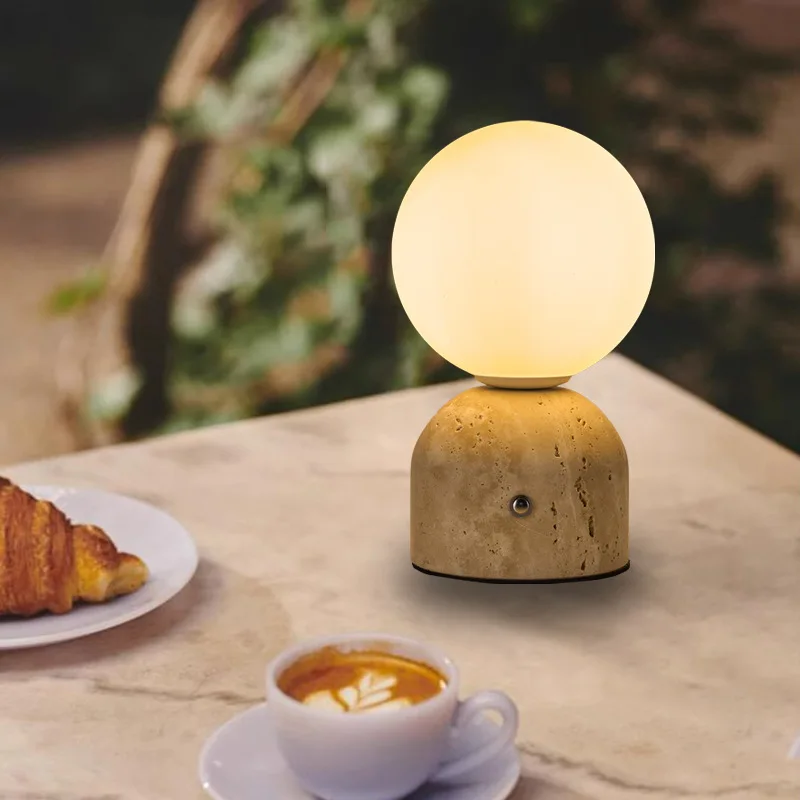 natural stone pastoral style LED desk lights modern minimalist birthday gift home decoration ornament bedroom study table lamp