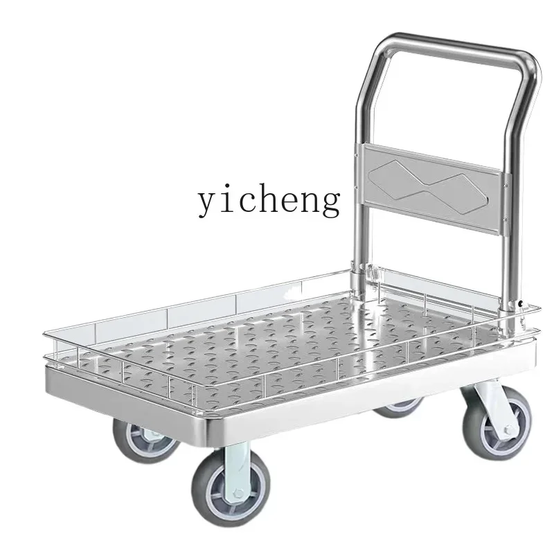 

fence trolley pulling goods with guardrail low fence flat truck folding