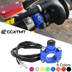 Motorcycle Dirt Bike ATV CNC 7/8inch 22mm Universal Parts Switch Start Stop Kill Switch Momentary Push Button Switch Universal
