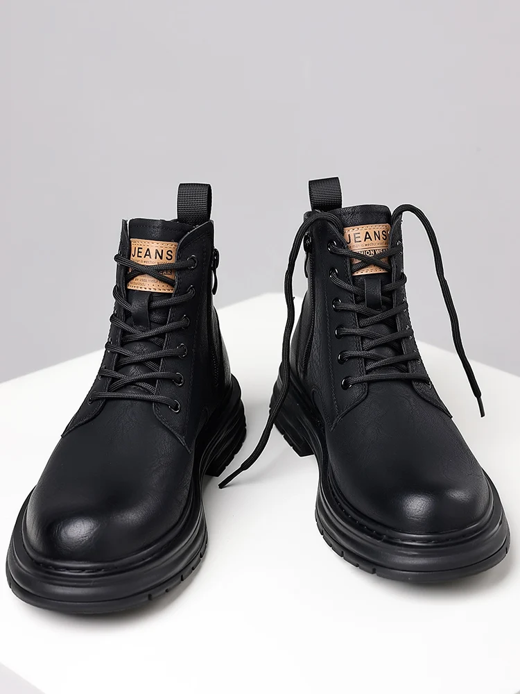 

Мужские мягкие ботинки на подкладке, повседневные универсальные рабочие ботинки, ботинки Briti Sle ort, модные универсальные деревянные ботинки Du