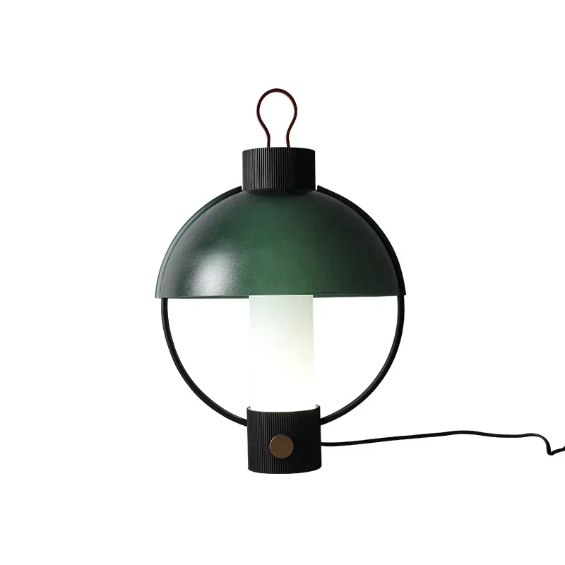 Creative Living Room Bedside Bedroom Study Designer Dark Green Glass Lamp