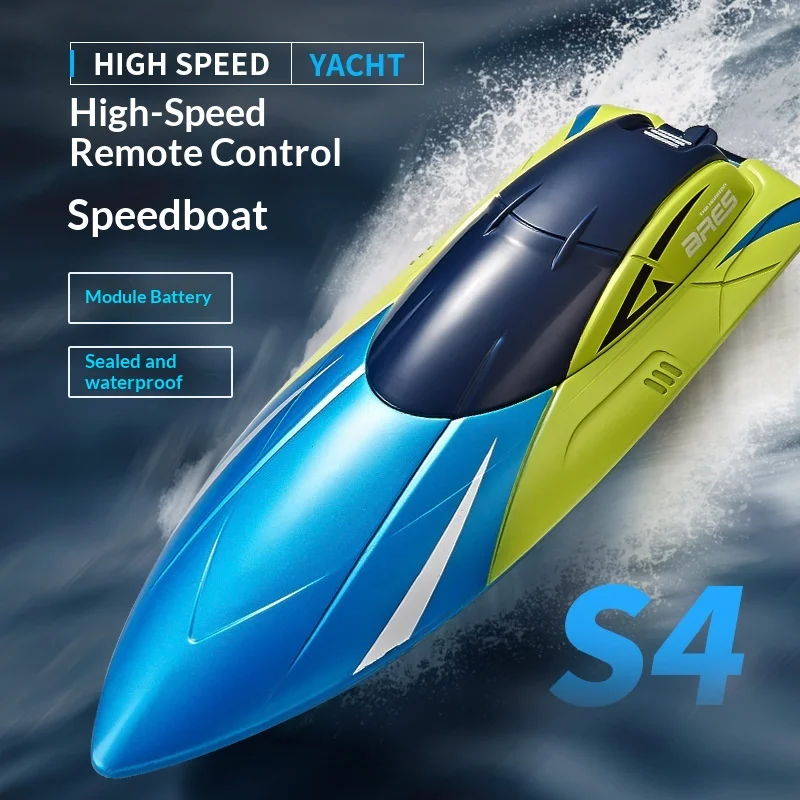 Dualengine S4 2 4g Remote Control Boat High Speed Electric Rechargeable Racing Yacht For Water Outdoor Racing Activities