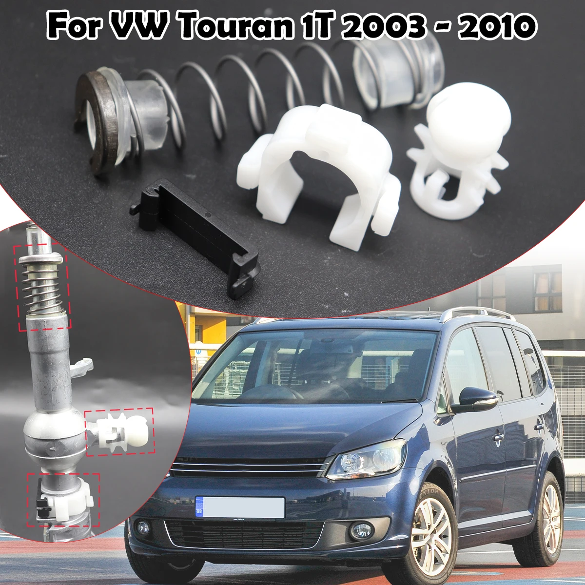 

For VW Touran 1T 2003-10 Gear Shifter Selector Lever Shaft Gear Stick Spring Bushing Manual Shift Issue Fix Linkage End Rebuild
