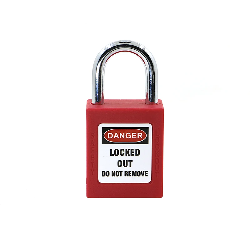 Safety Lockout Padlock 25mm Steel Shackle Engineering Plastics OSHA LOTO Hazardous Energy Isolation Keyed-Different Keyed-alike