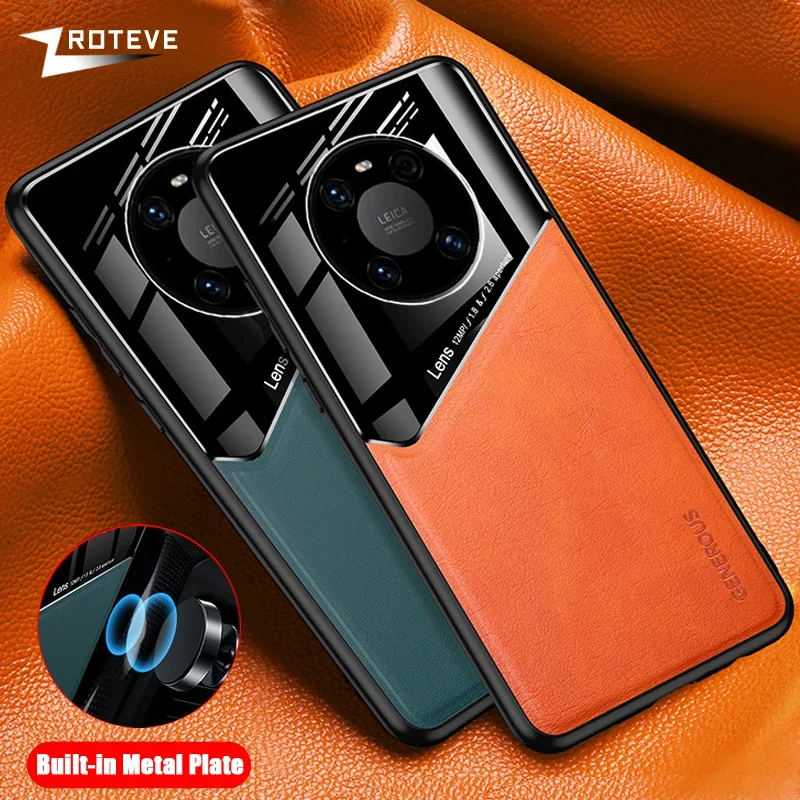 Mate40 Pro Case Zroteve PU Leather Car Magnetic Hard PC Cover For Huawei Mate 20 30 40 Pro Plus Mate30 Mate20 Phone Cases