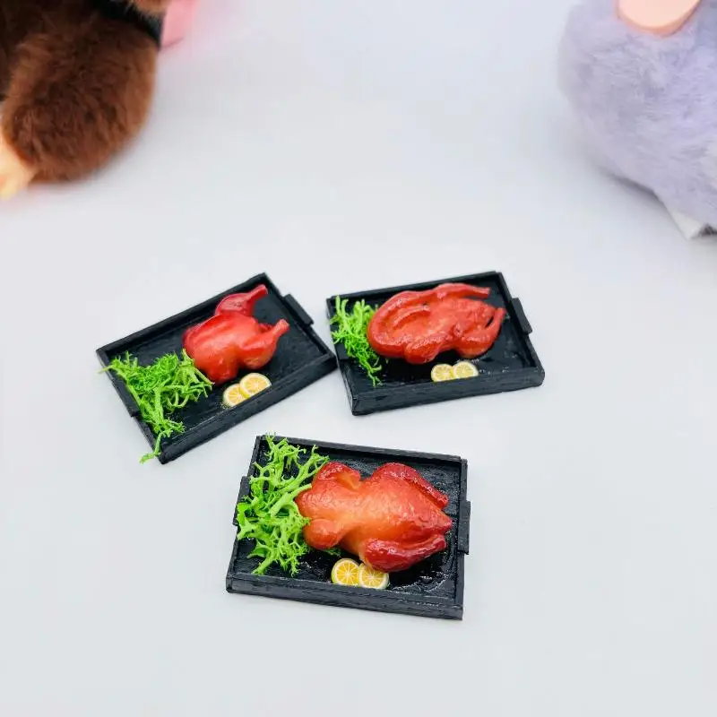 1 Piece Doll House Accessories 1:12 Dollhouse Miniature Food Toy Christmas Roasted Chicken And Roast Duck Scene Model