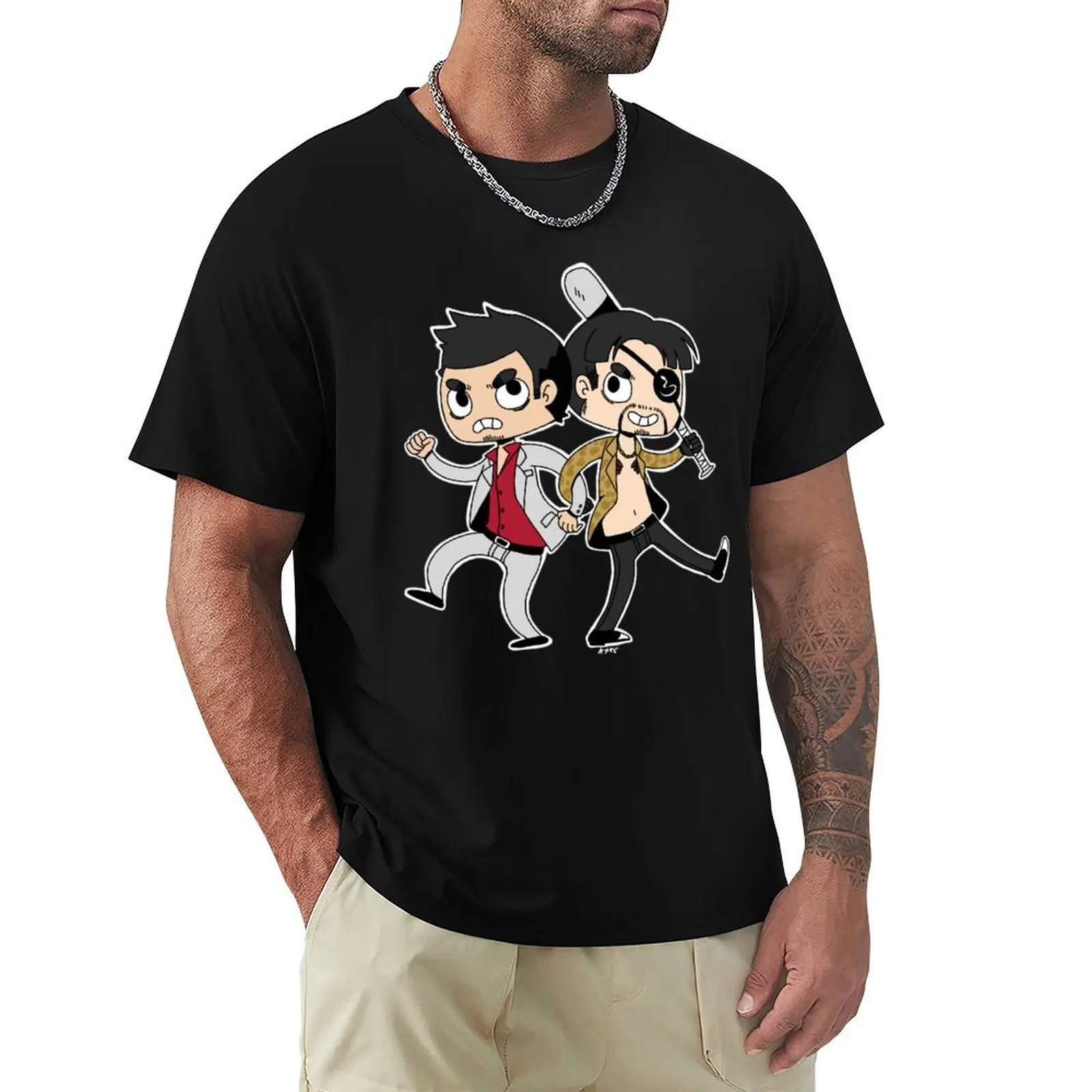 Kiryu and Majima T-Shirt Utility Casual Work T-Shirt
