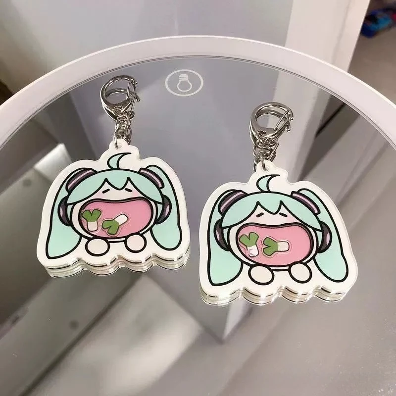 Hatsune Miku MEIKO Keychain New Creative Cartoon and Cute Girl Style Fashionable Simple Portable Student Backpack Pendant Gift view 3