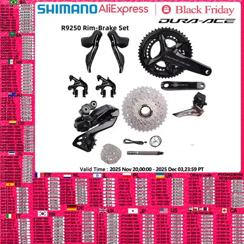 Shimano Dura Ace Di2 2x12s R9250 grupo R9200 pinza de freno R9200 bielas Cassette R9250 desviador para bicicleta de carretera