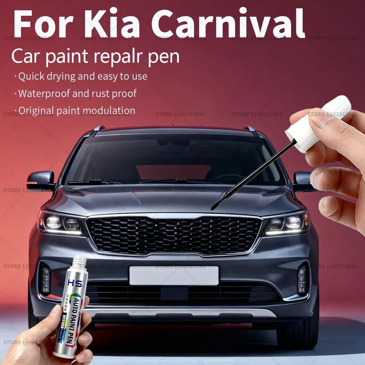 

Ручка для ремонта автомобильной краски для Kia Carnival Touch Up, средство для удаления царапин, сделай сам, автоаксессуары Aurora, черный ABP, жемчужно-белый SWP Astra Blue