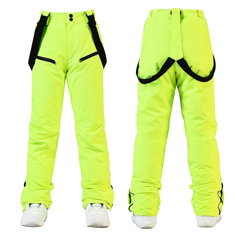 New High Quality Unisex Ski Pants Windproof Waterproof Snowboard Wear Winter Warm Snow Sports Pants Men Women Ski Camping Brand