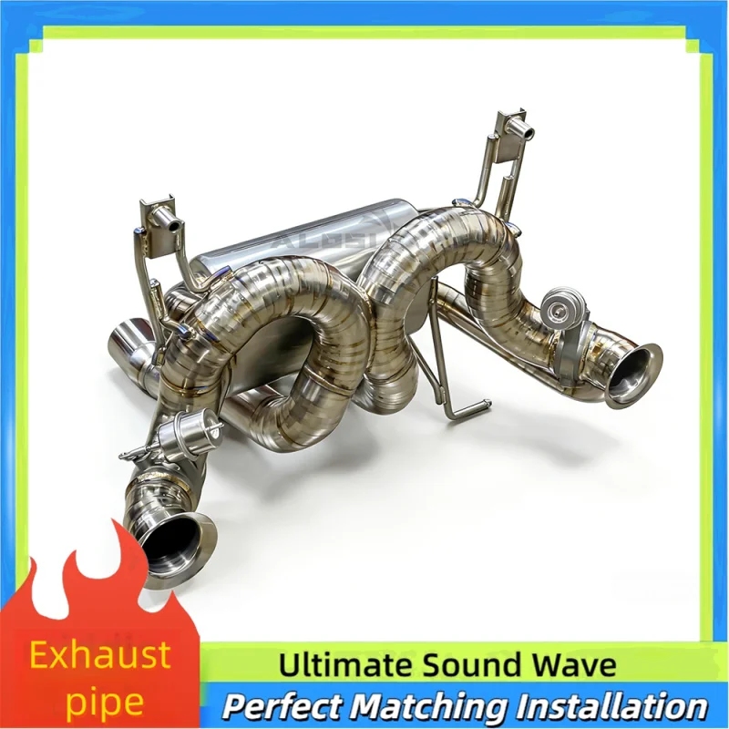 

Titanium Alloy Muffler Exhaust System for Lamborghini Aventador LP700-4 LP750-4 2011-2022 with Vacuum Valve Catback Exhaust Pipe
