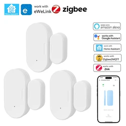 EWelink ZigBee Smart Door Window Sensor Door Open Close Detectors Smart Home Security Protection Alarm for Alexa Home Assistant
