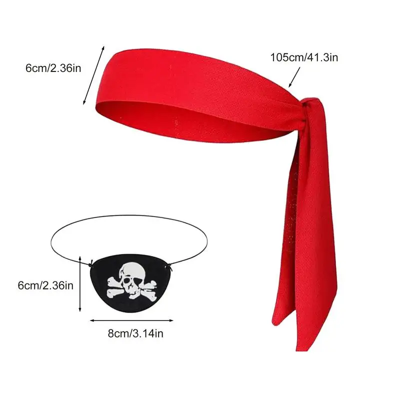 Cappelli da pirata cappelli da capitano pirata con bende per gli occhi cappellini da festa Cosplay in maschera bomboniera da pirata di Halloween per il ruolo di Halloween