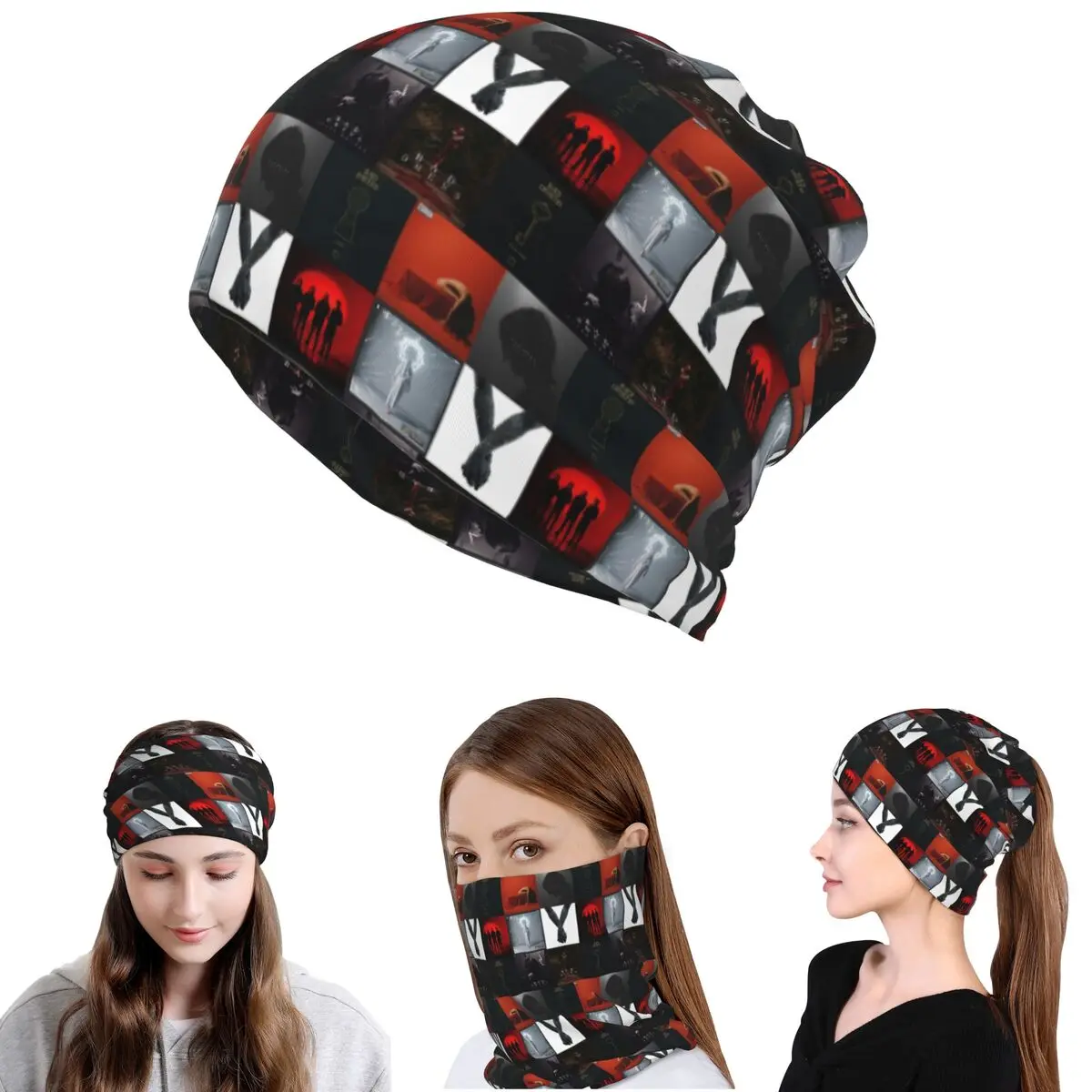 Bad Omens All Albums, Popular Singles And Members Bandana Neck Gaiter Wrap Scarf Multi-use Face Mask Beanies Hat Breathable