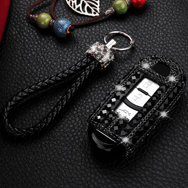 Women Fashion Luxury Diamond Bling Key Case Holder Ring For Mazda 6 CX-5 Atenza CX-7 CX-9 Smart Fob Key Chain Accessories