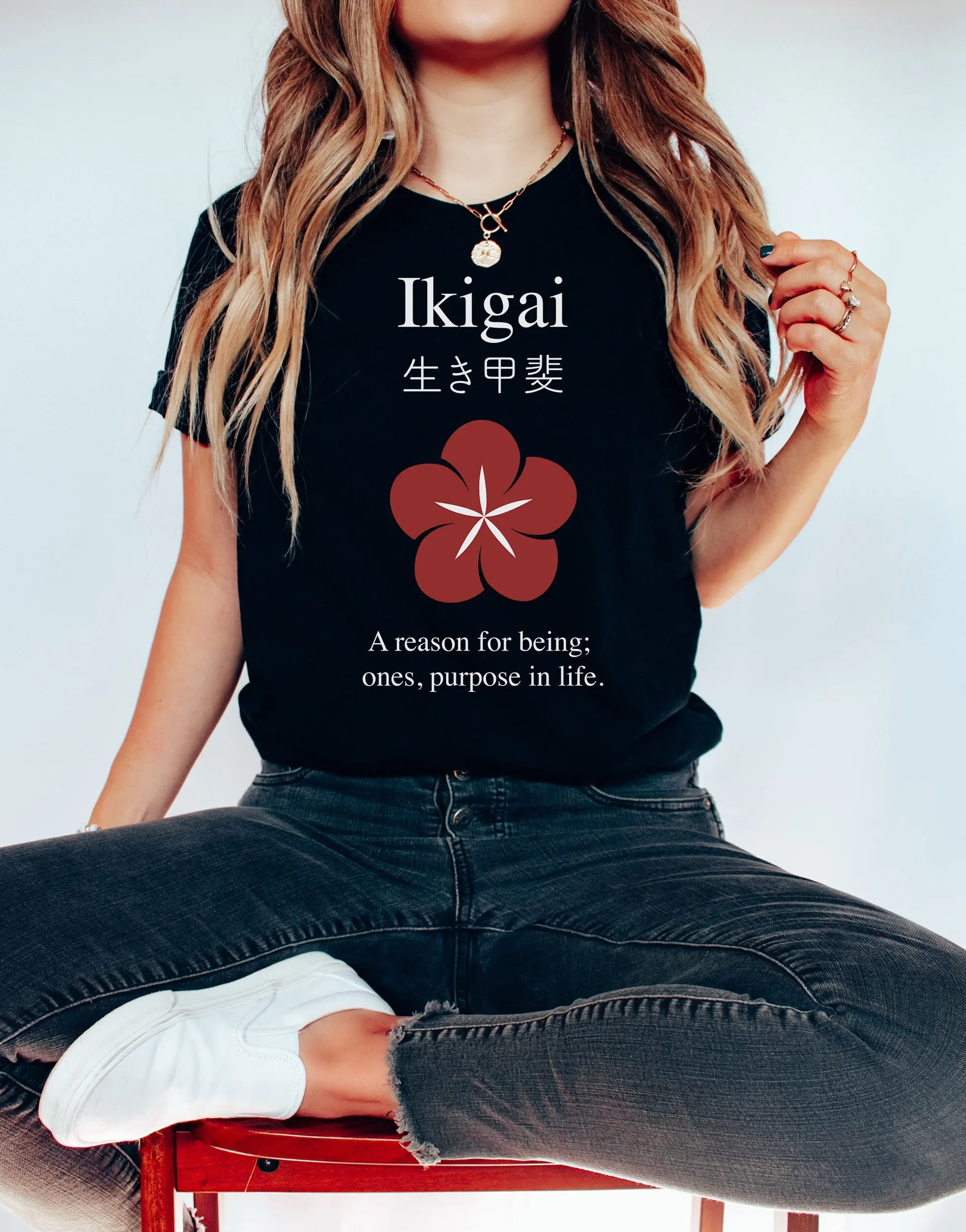 A Reason for Being Ikigai T Shirt Japanese Philosophy Self realization Meaning of Life Purpose Therapy Iimprovement