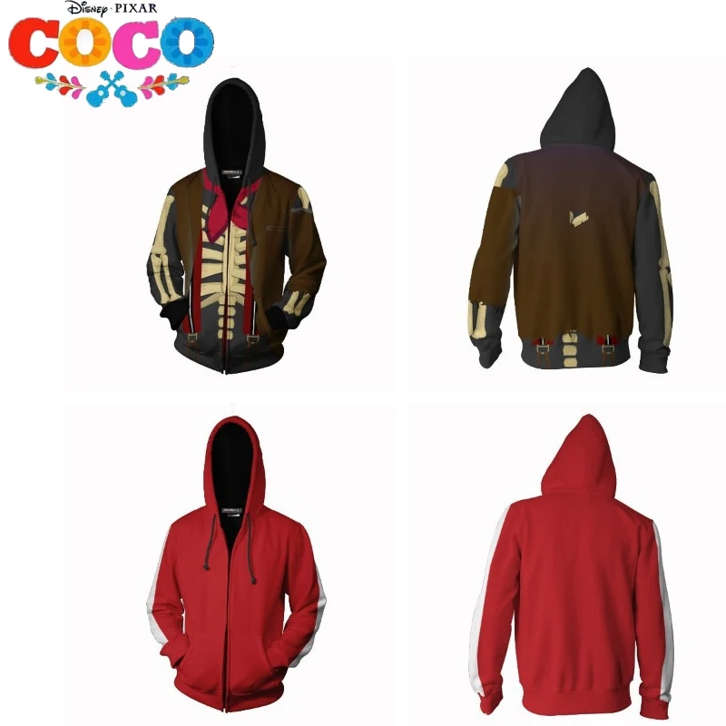 Hot Sales Disney Coco Hoodies Men Women Thin Hooded Pullover Sweatershirt Boys Girls Student Hip Hop Hoddie Sweatshirts
