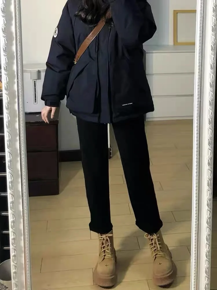 ارتفاع الخصر بسط Fce اصطف مستقيم الساق الدينيم الجينز المرأة زائد حجم التخسيس تسعة أنبوب السراويل عارضة الأمريكية Sle