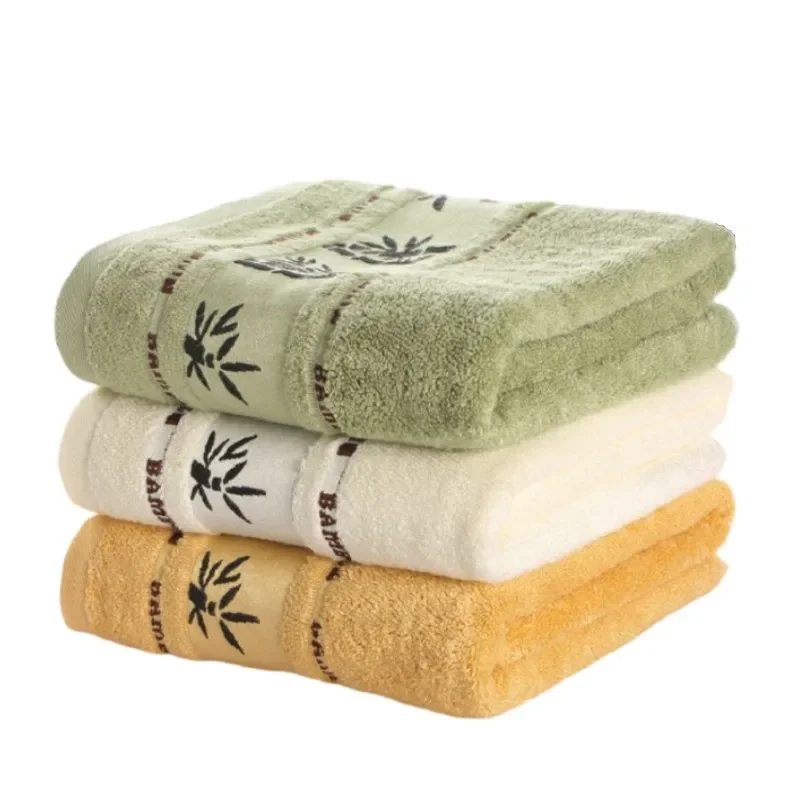 Big Size 70x140cm Bath Towel with Jacquard Leaf Pattern Soft and Fluffy Bathroom Absorbent Bamboo Fiber Shower Towel Cover 타월