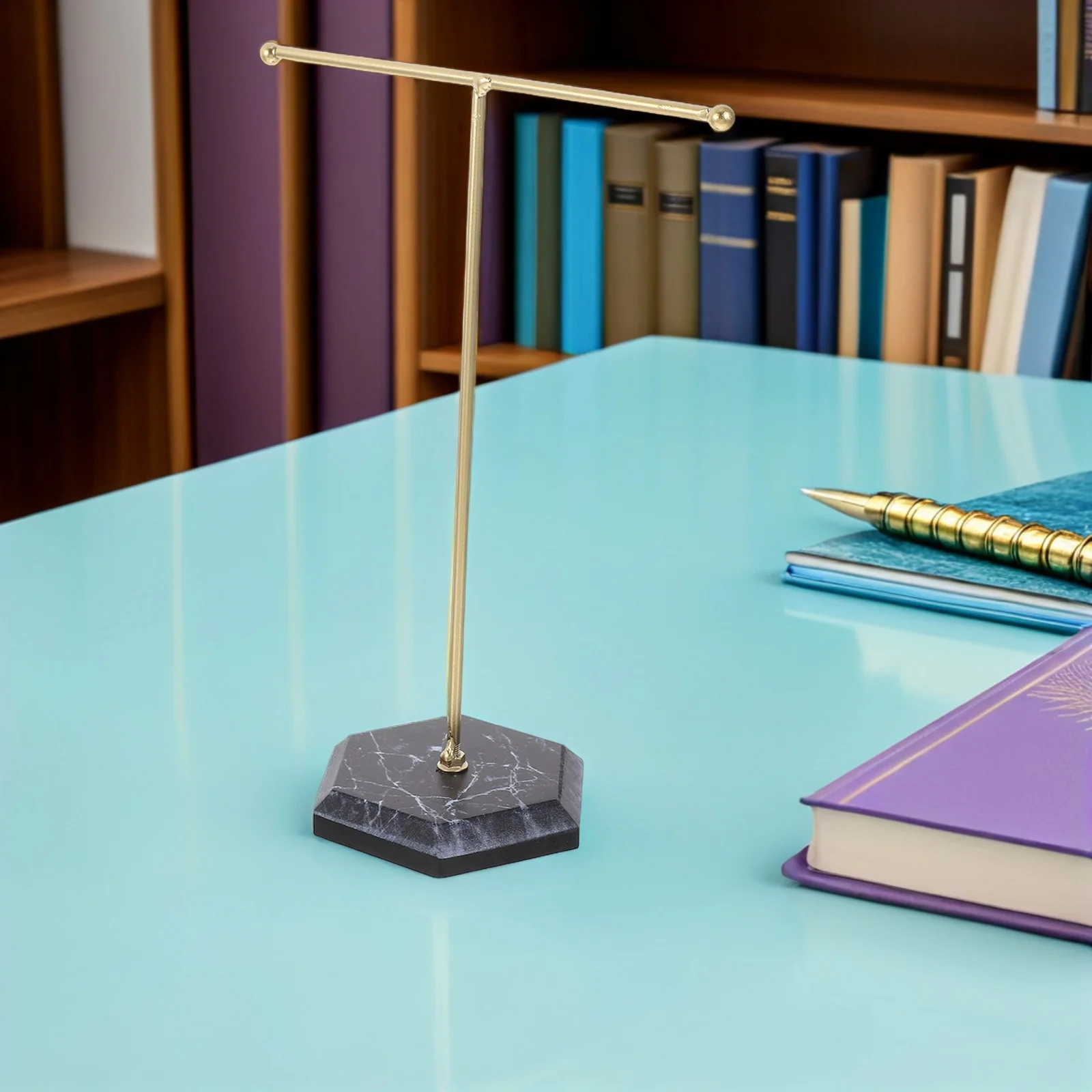 

2 шт. Т-образный держатель для ожерелья, подставка, органайзер для ювелирных изделий, мраморная основа для туалетного столика, спальни, дисплей, браслет, ожерелье для хранения