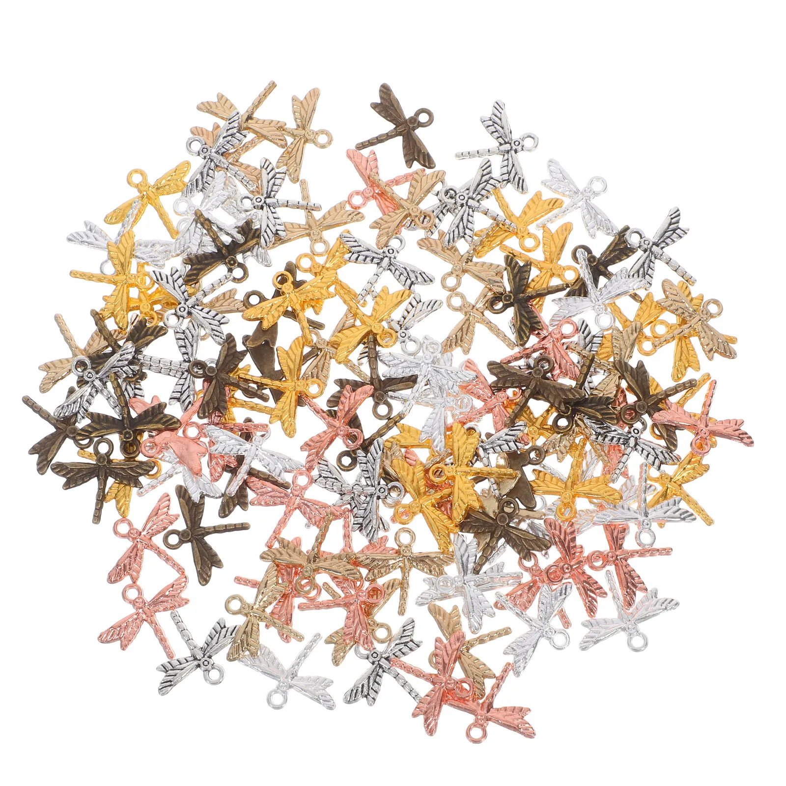 

120Pcs Vintage Dragonfly Pendant Charms Alloy Dangle Pendants for Jewelry Making DIY Necklace Bracelet Earrings Crafting