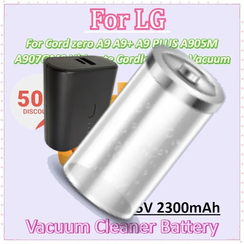 

25.5V 2300mAh Replacement Vacuum Cleaner Battery for LG Cord Zero A9 Max A9 Plus A9 Ultimate A9MULTI A9MULTI2X A9PETNBED