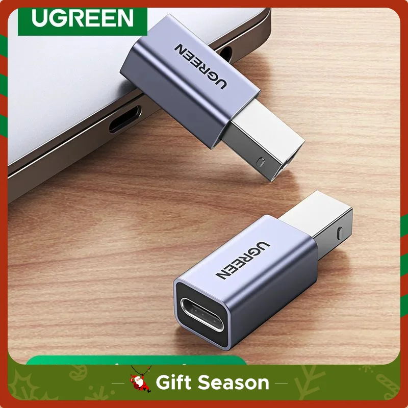 Ugreen USB 2.0 Adapter do drukarki Adapter USB typu c do drukarki z dyskiem twardym Skaner maszyny faksowej Adapter USB 2.0 typu c do drukarki