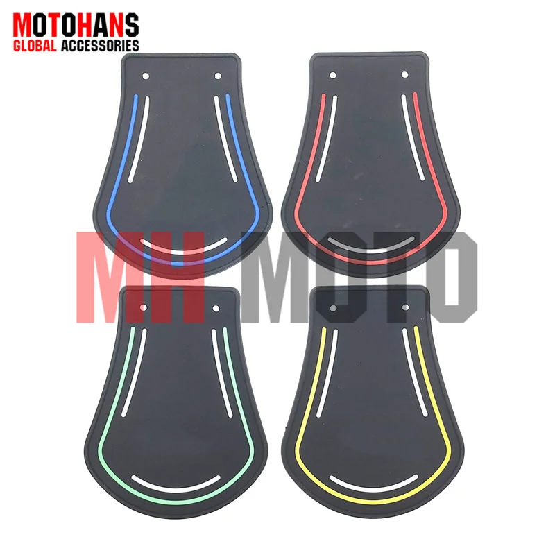 1 PC UNIVERSAL MOTORCYCLE DURABLE FRONT AND REAR RUBBER MUDGUARD, PERSONALIZED MUDGUARD DECORATION ELECTRIC VEHICLES, 4 COLORS