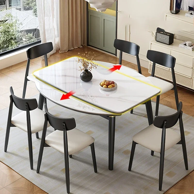 High Living Room Table Kitchen Luxury Unique Nordic Restaurant Dining Table Center Modern Design Mesas De Jantar Home Furniture