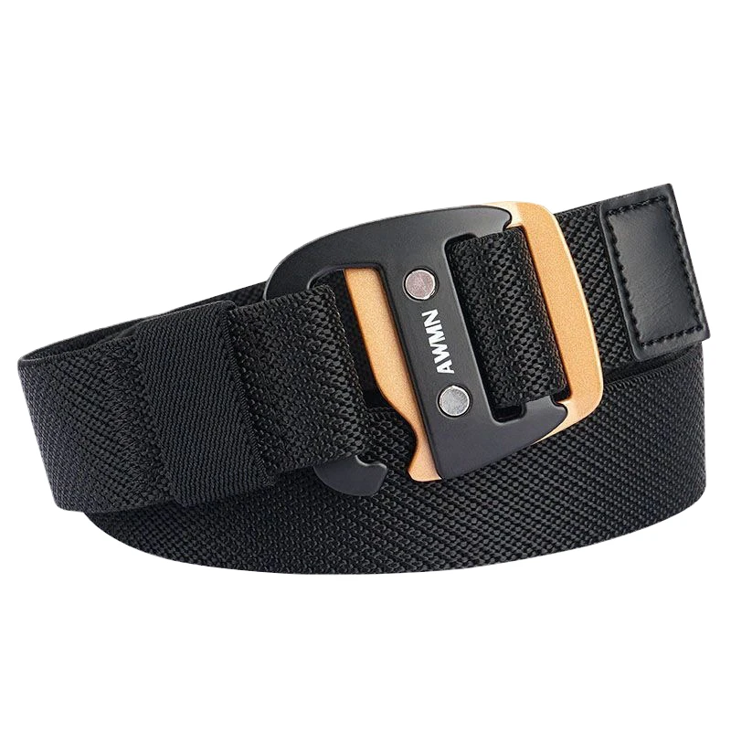 

New Men's Belt, Versatile Woven Elastic Design Canvas Belt, Fashion Alloy Buckle Belt, Youth Men's and Women's Casual Belt