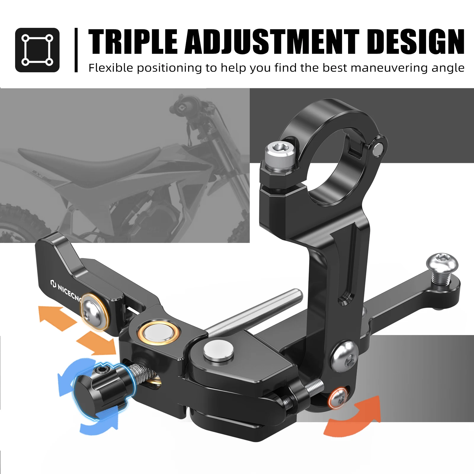 NICECNC For Beta RR 300 Xtrainer 300 RR 450 RR 498 For Honda CRF250R CRF450R 22mm Left Thumb Brake Assembly For KTM EXC 300 - Image 6