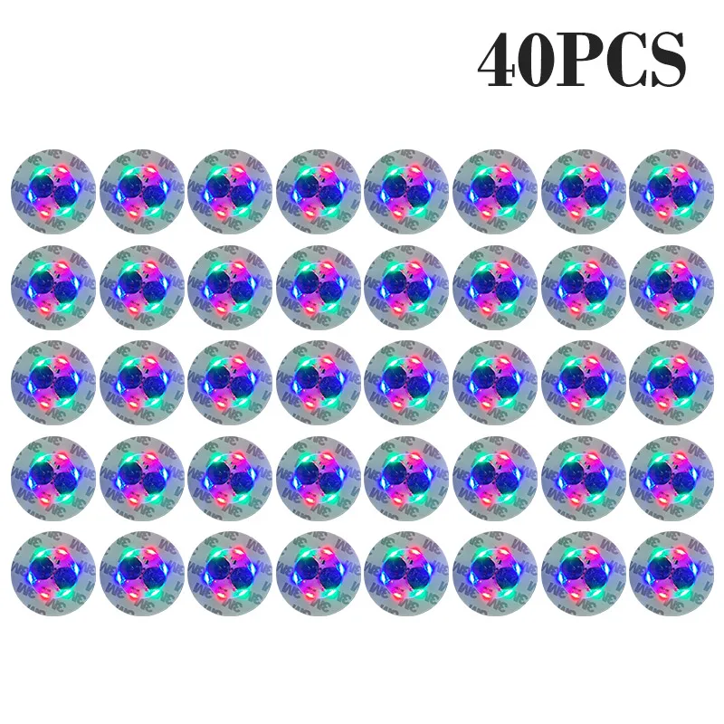 100 Stuks LED Servies Mat Cup Lichtgevende Sticker Kleurrijke Knipperende Fles Sticker Lichtgevende Coaster Kraam Bar Licht