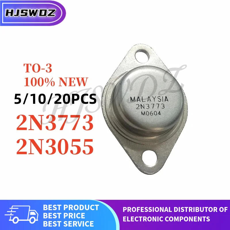 5PCS/10PCS/20PCS Brand New 2N3055 3055 60V 15A  TO-3 2N3773 3773 NPN Power Transistor Package for Audio Amplifiers In Stock