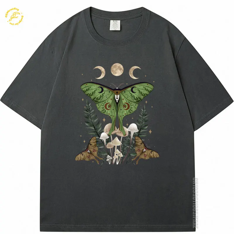 

Fairy Grunge Fairycore Aesthetic Goth Luna Moth Mushroom Oversized T-Shirt Custom Tee Shirt For Men T Shirts Uomo Firmate