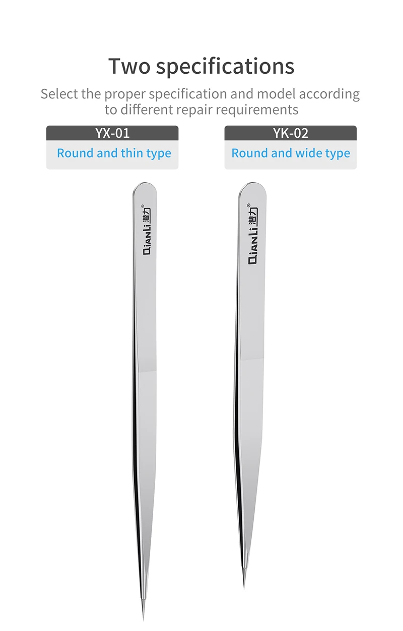 

QIANLI прецизионные немагнитные пинцеты из нержавеющей стали для мобильного телефона, отпечатков пальцев, летающая линия, инструменты для ремонта электроники