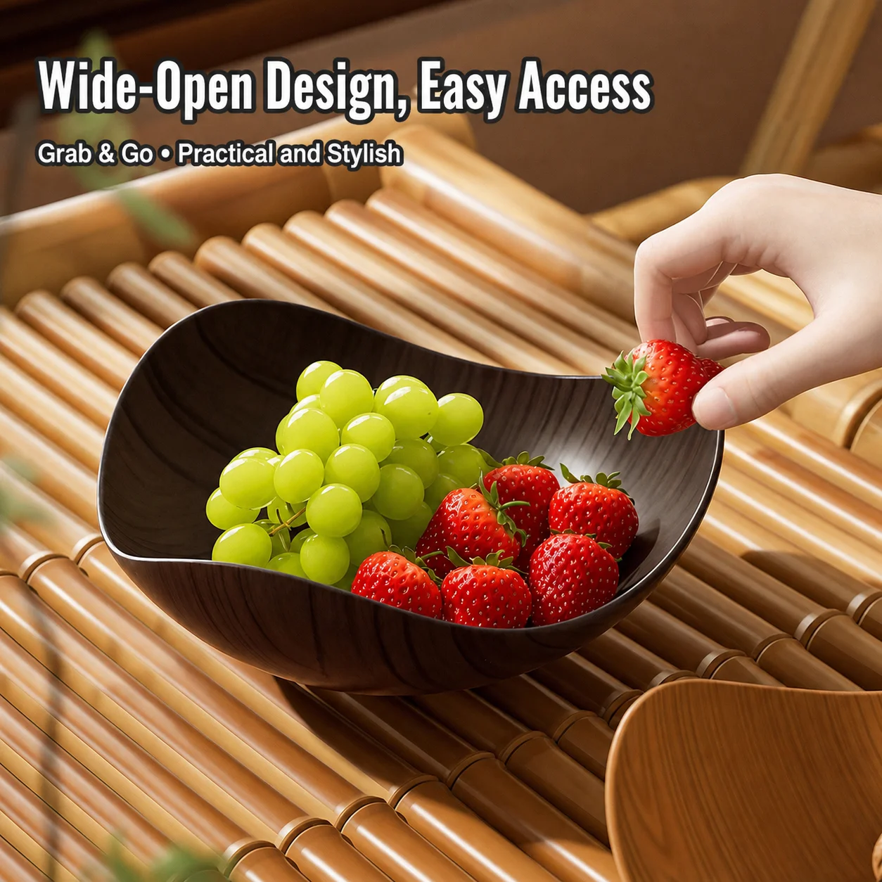 Triangular Serving Bowl Creative Food Safe Bowl Fruit Bowl  Home Decor Platter For Snack Holder Coffee Table Entryway