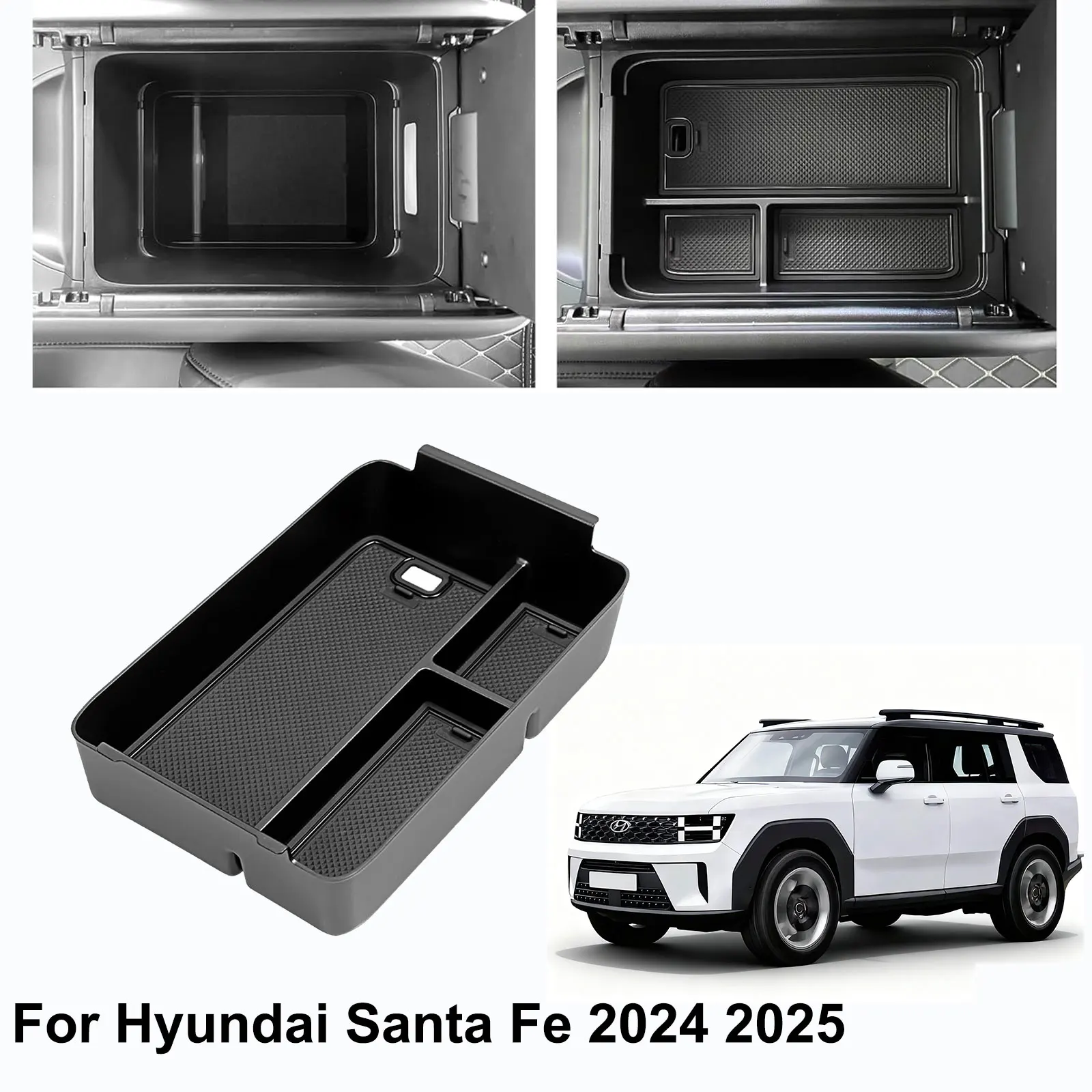 

For Hyundai Santa Fe 2024 2025 Armrest Storage Box for Santa Fe ABS Centre Console Armrest Storage Tray