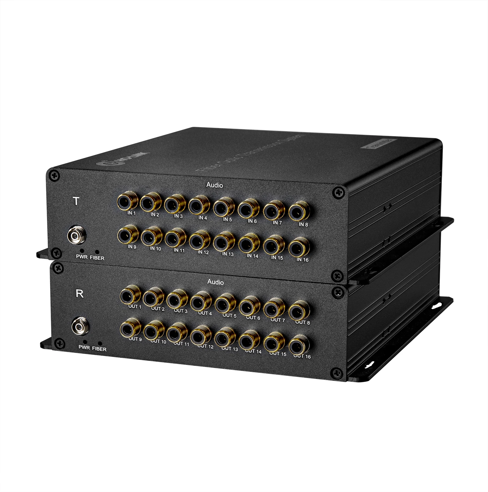 Rca Audio Over Single Mode Fiber Converter Extender Kit: 16 Channel Audio to Fiber Sm Optical Media Converter