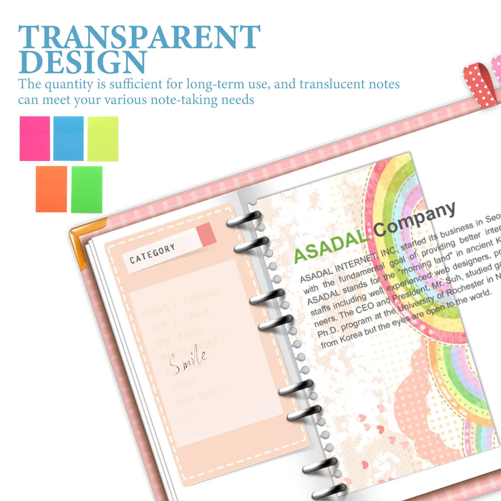 10Pcs Clear Index Notes Transparent Memo Pads Sticky Reusable Message Reminders for Desk Fridge Wall Blackboard Computer