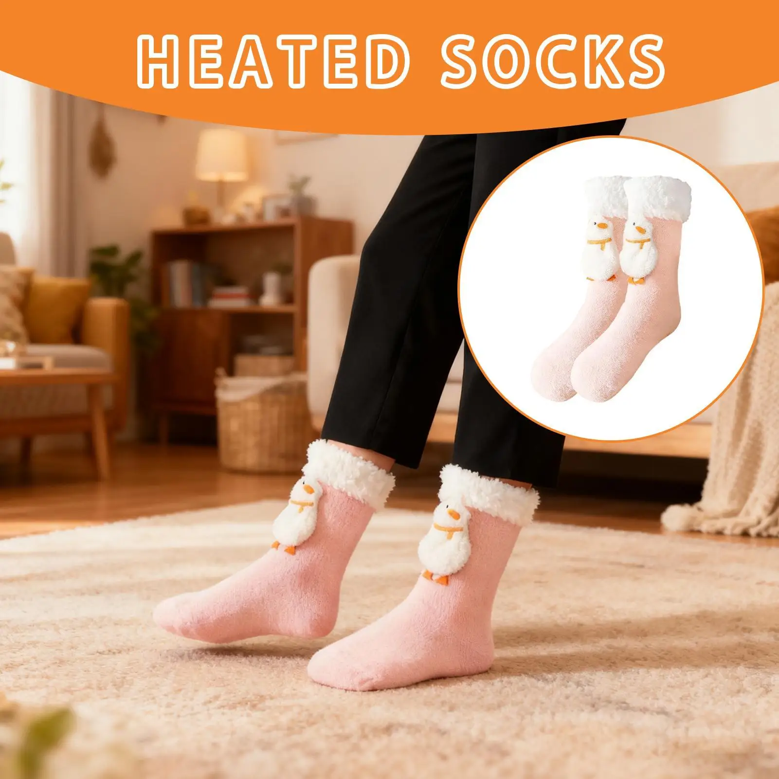 

Electric Socks Christmas Heating USB Footwear Comfortable Adjustable Heated Socks For Men Women Adults Girlfriend Office Hiking