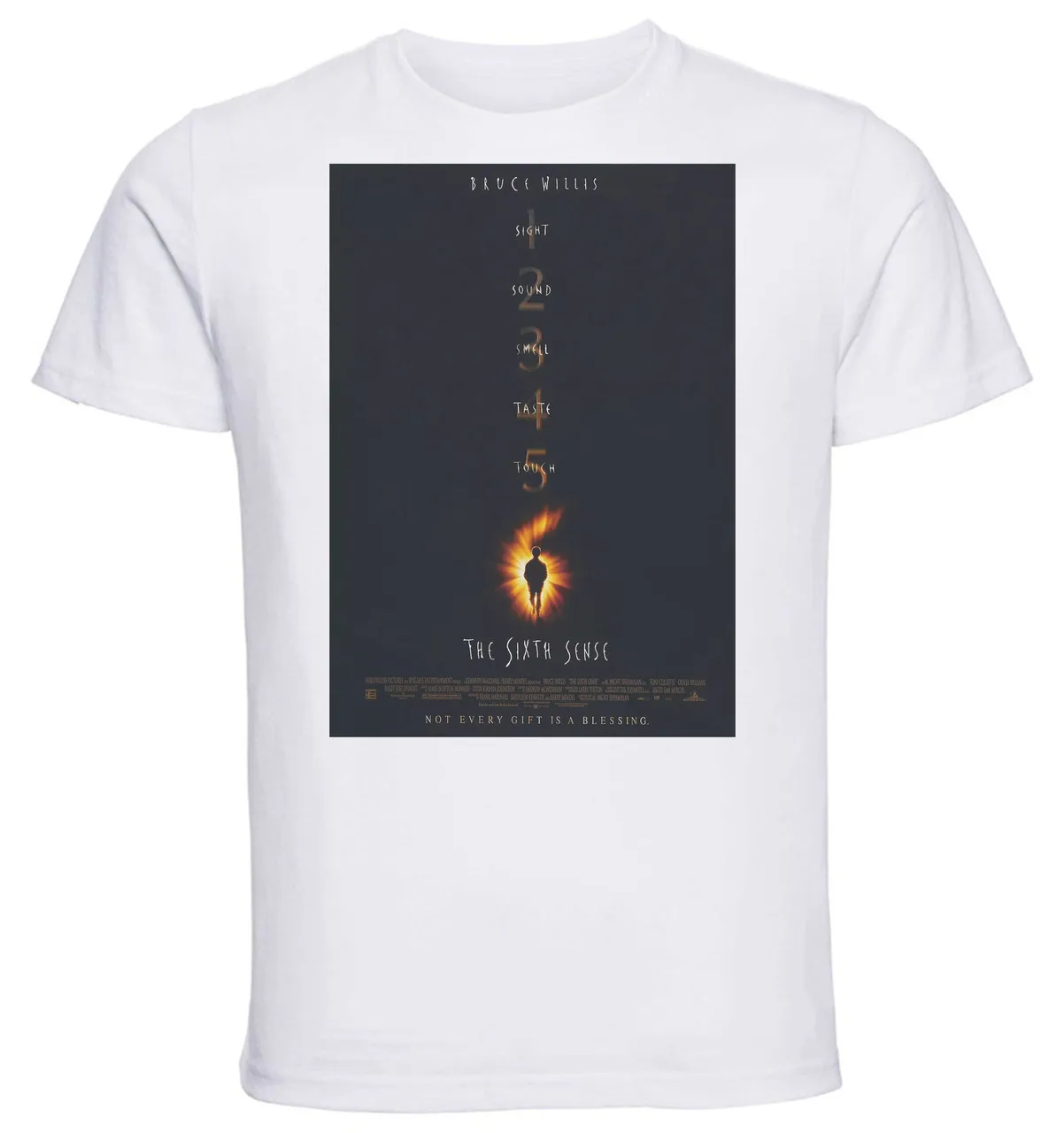 T-shirt Unisex - White - Playbill Film - The Sixth Sense