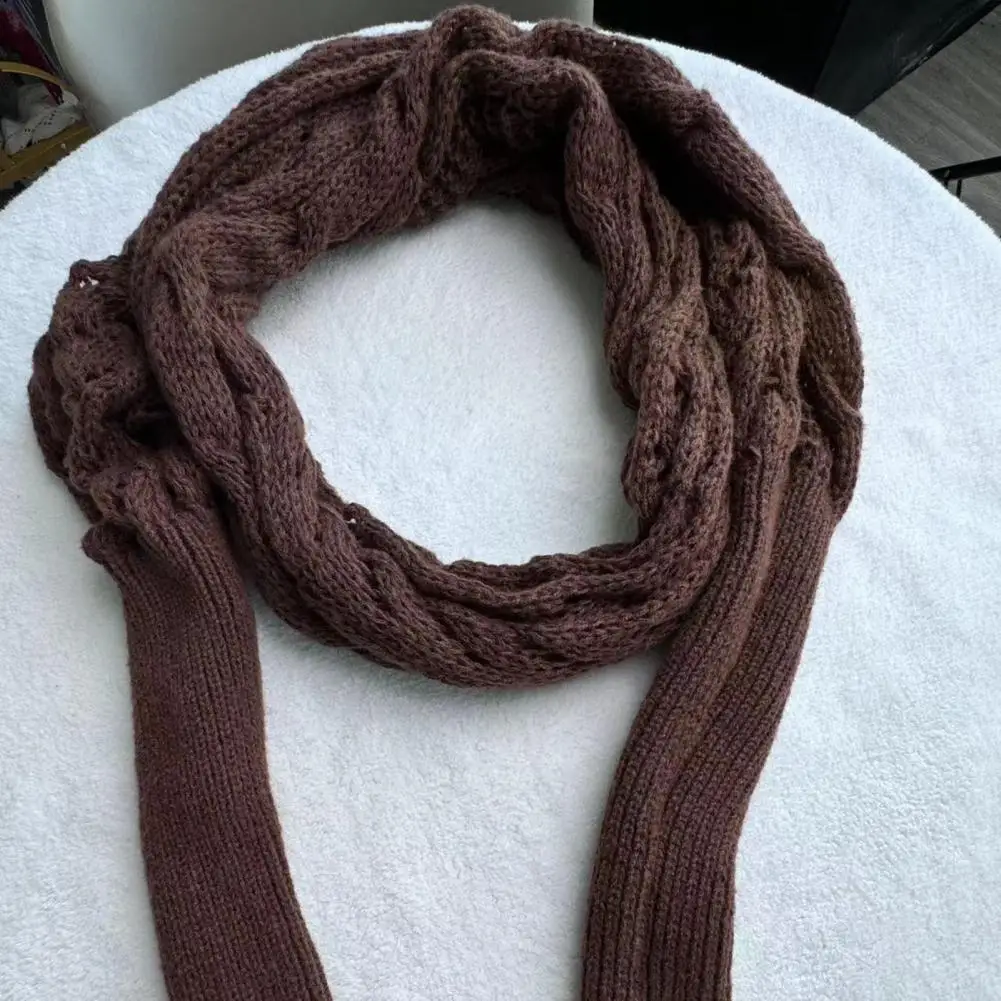 Dames wikkelstijl sjaal Boheemse stijl gebreide kabelwikkel met mouwen Multifunctionele damessjaal Sjaal Trui Hollow Twist
