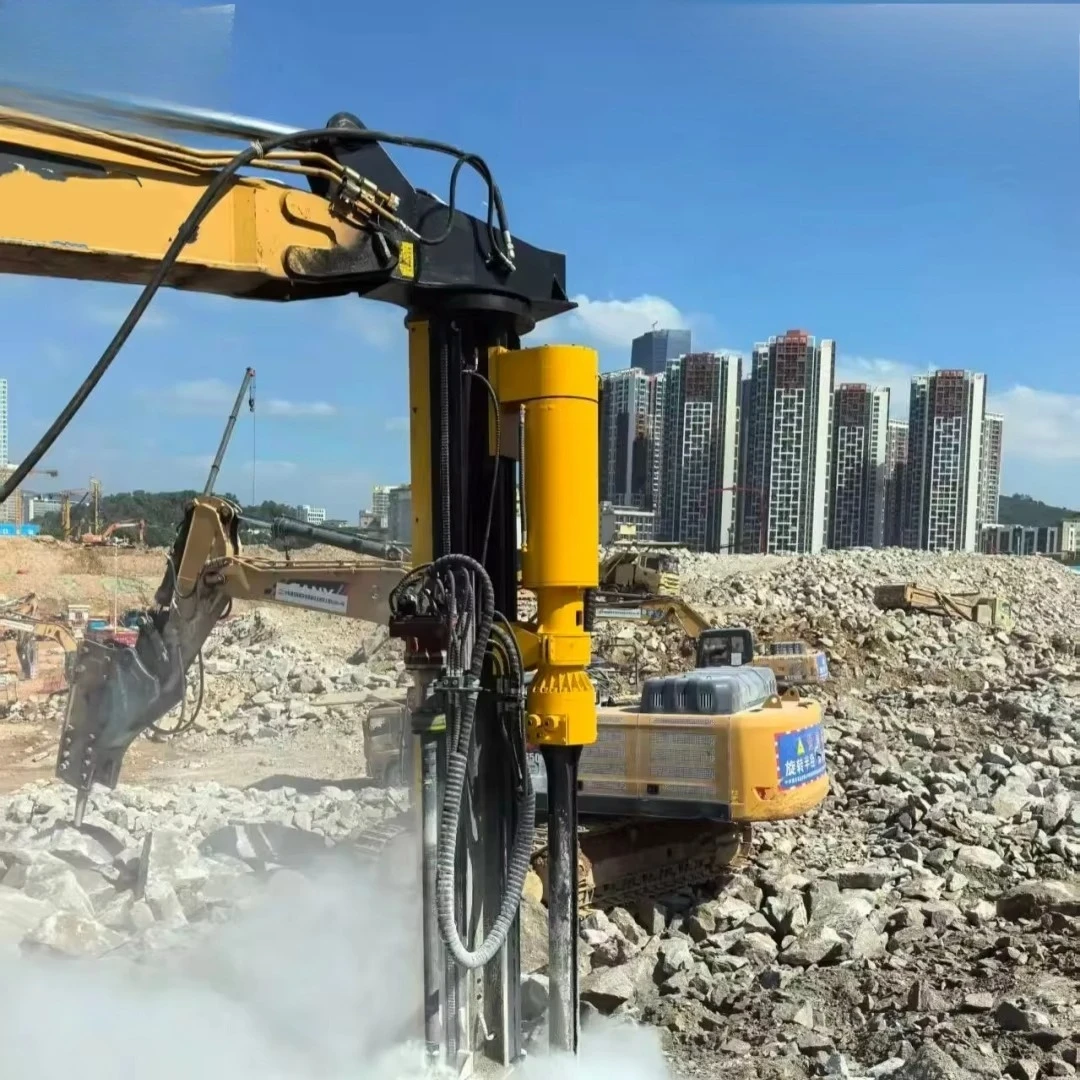 Integrated Hydraulic Rock Drill Splitter 360° Adjustable Drilling Arm Large Splitting  Tunnel Foundation Rock Breaking Equipment