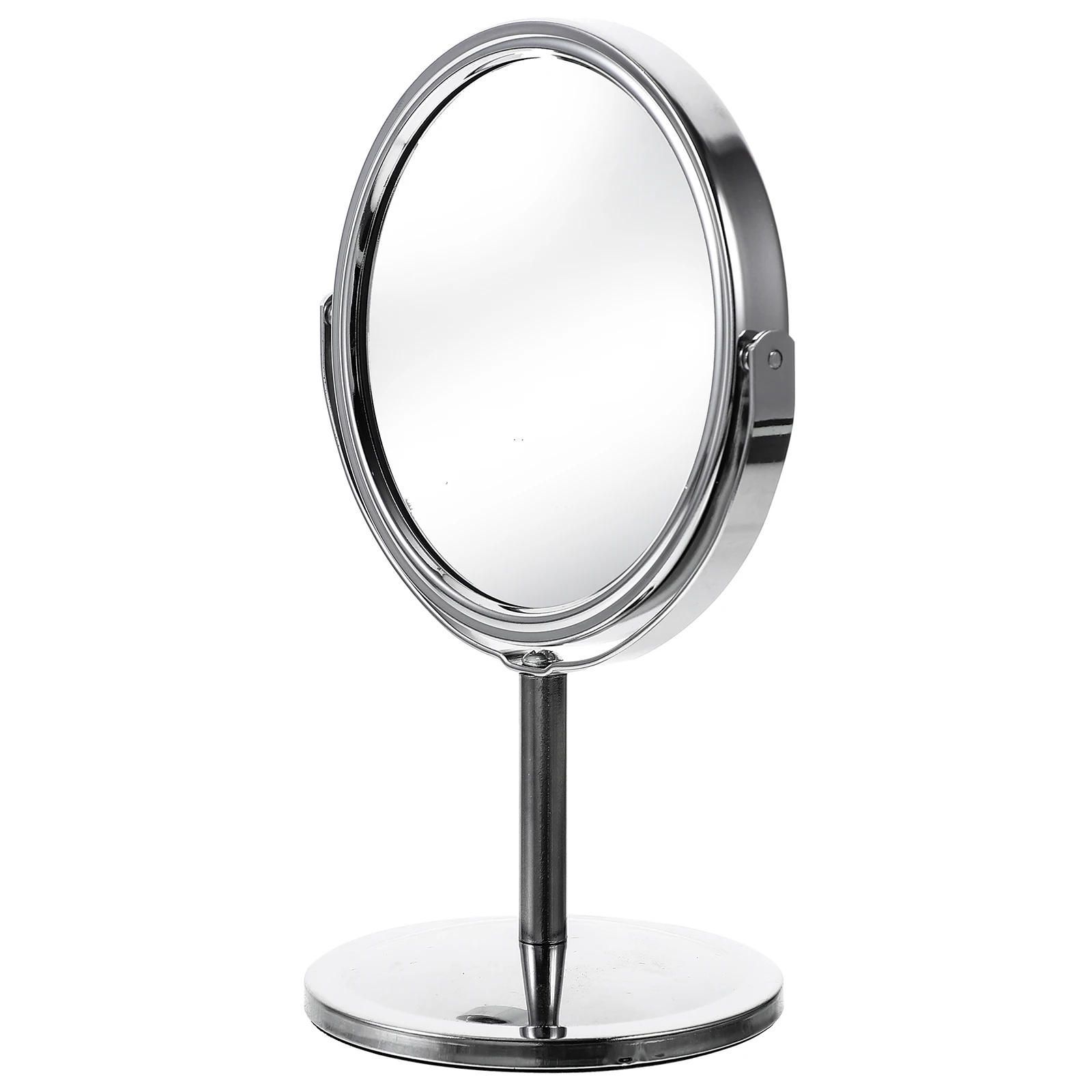 

Desktop Vanity Mirror Round Classic 4 Inch Silver Tabletop Double Sided Rotating High Definition Makeup Mirrors Bedroom Bathroom